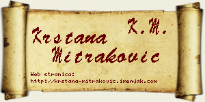 Krstana Mitraković vizit kartica